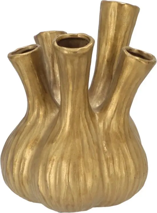 Gouden bloemenvaas 20×25 cm